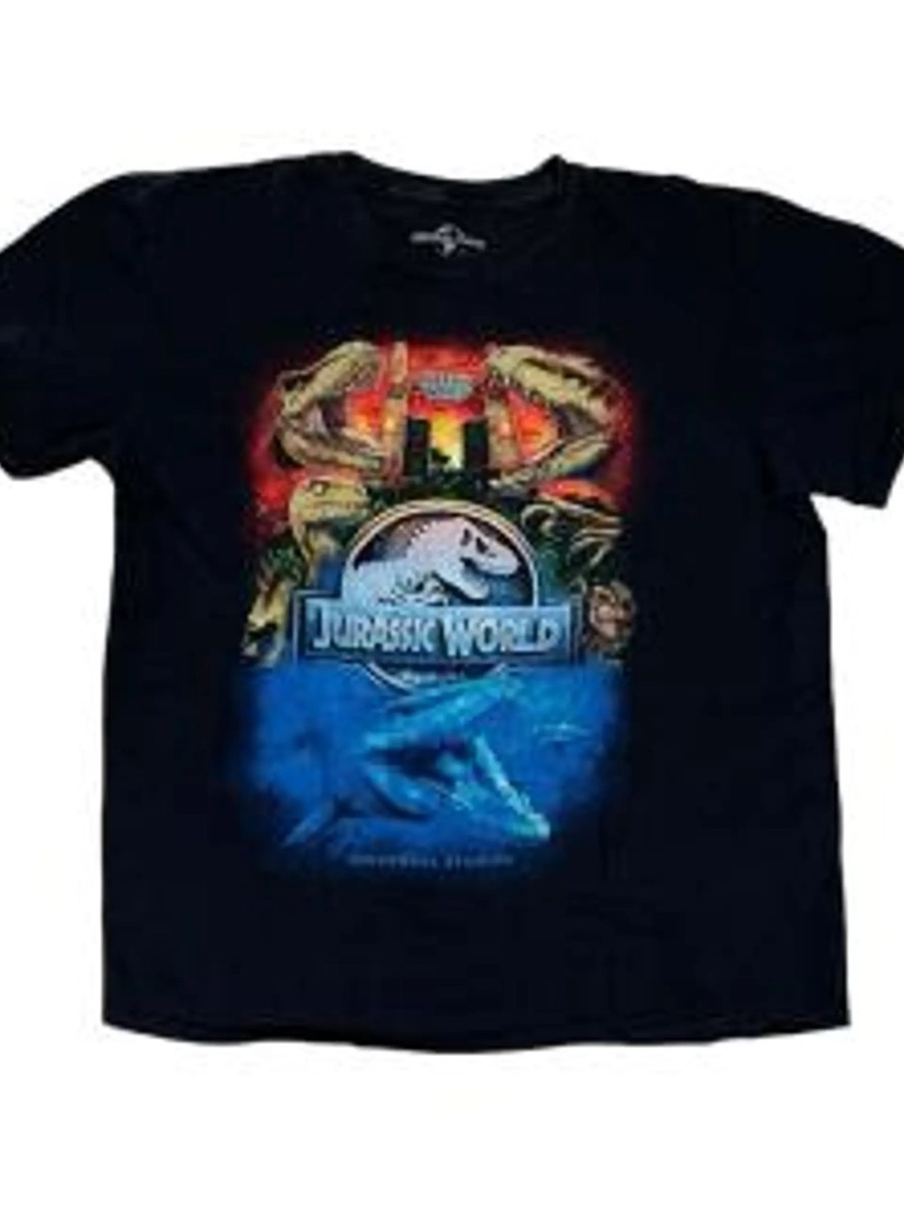 Universal Studios Jurassic World Black Short-Sleeve Graphic Tee - Size XXL